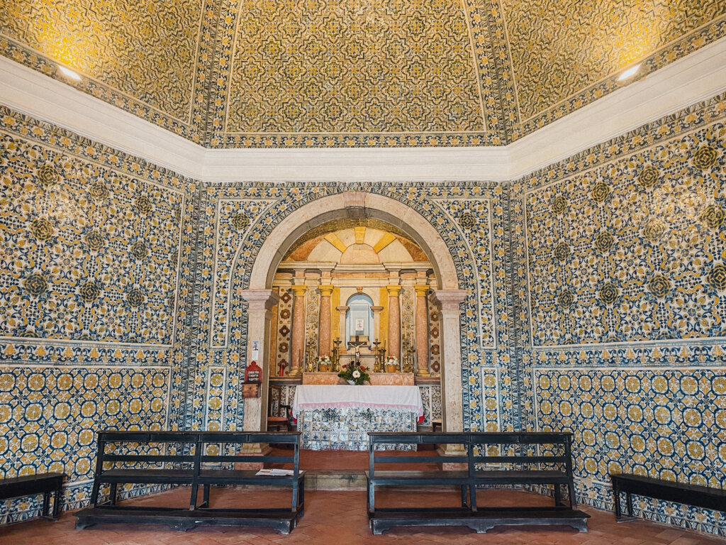 An interior photograph of the São Sebastião Chapel Interior - a must see during your 2 days in Ericeira.